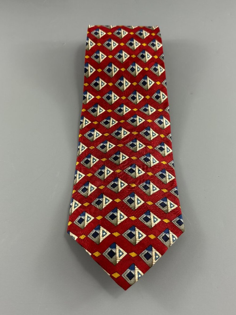 Ferrell Reed For Nordstrom Red / Multi Geometric Men's Tie 4" x 61"